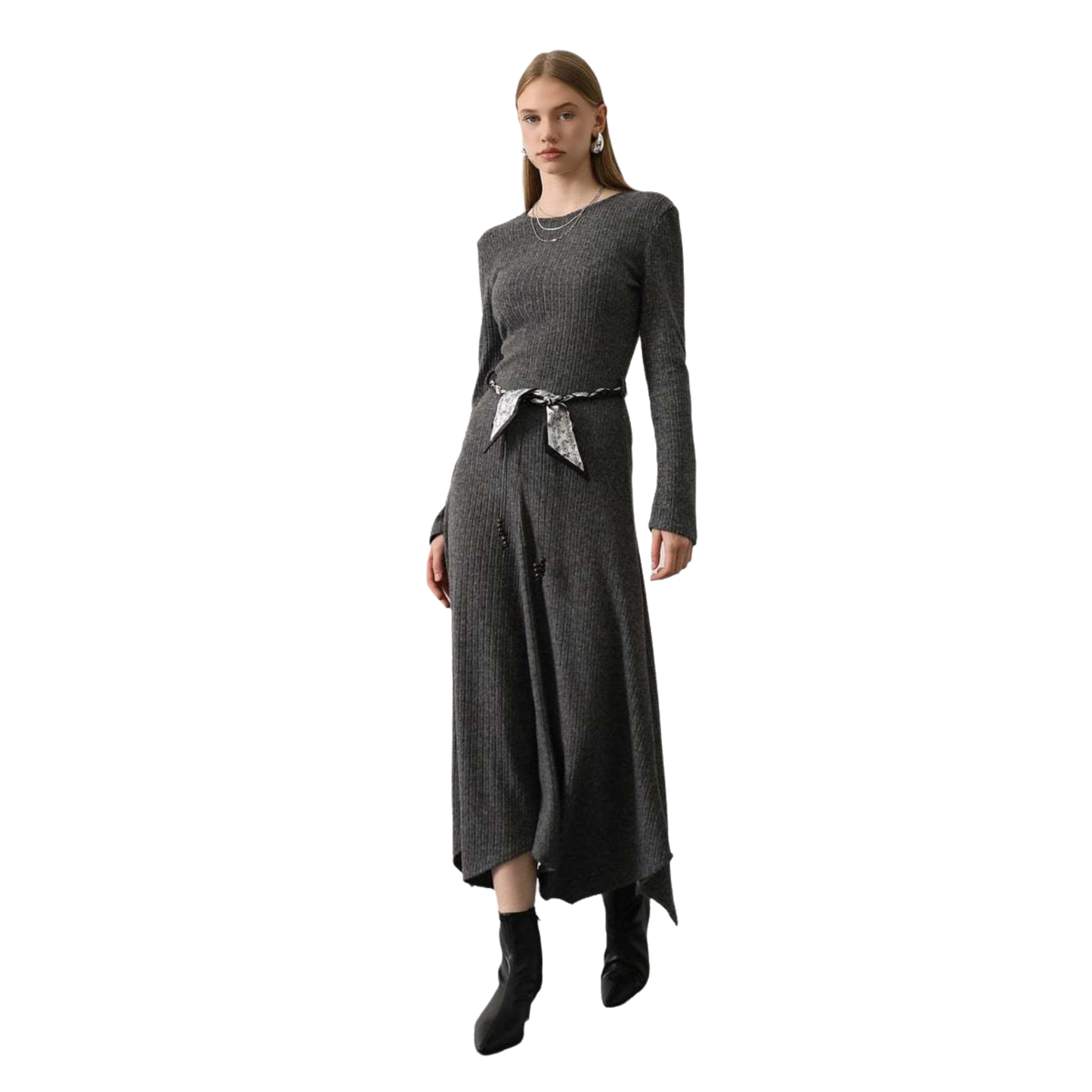Ashline Ribbed Knit Maxi Dress