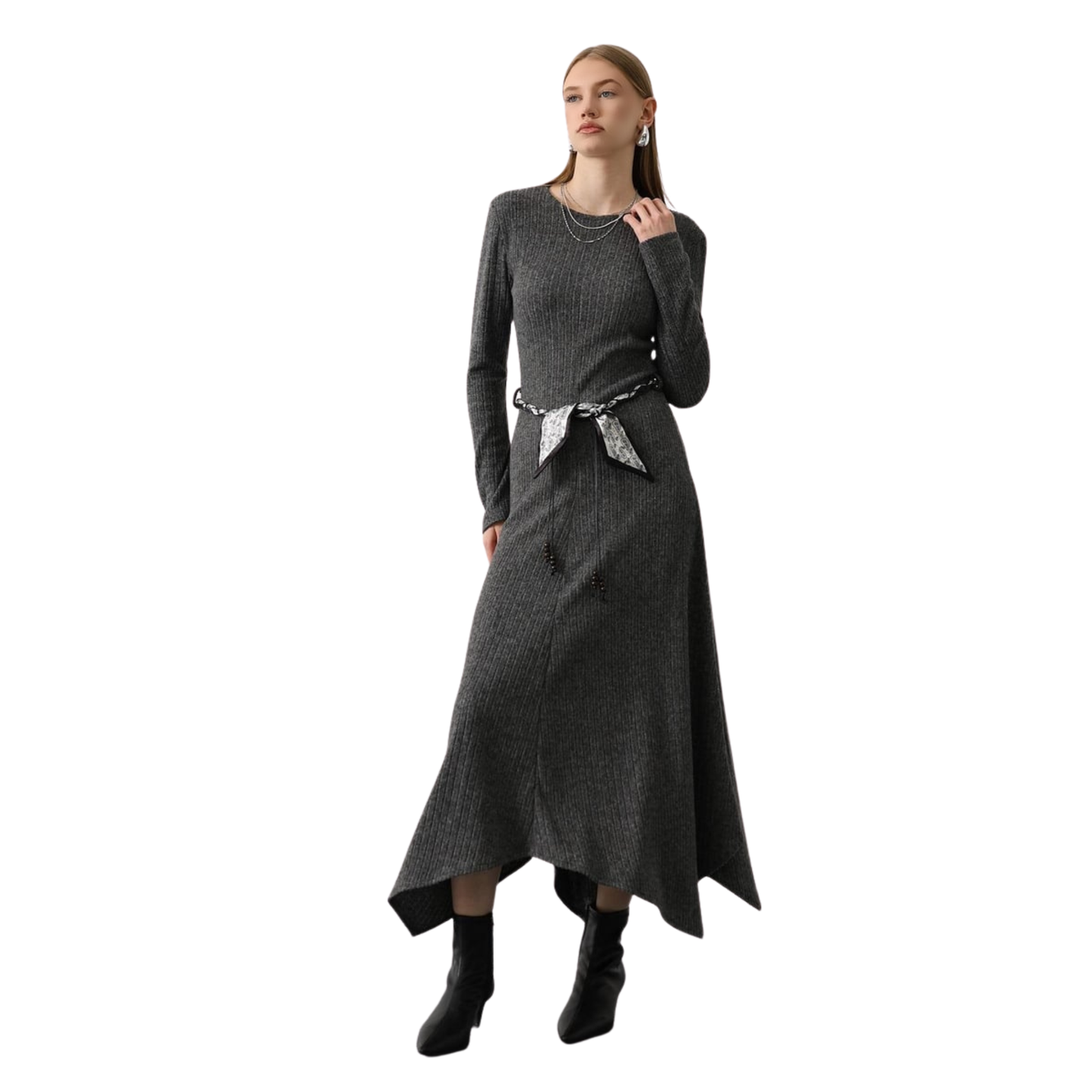 Ashline Ribbed Knit Maxi Dress